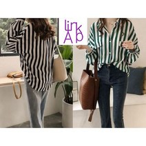링크어패럴 여성 줄무늬 봄 가을 블라우스 여성오피스룩 여성셔츠블라우스