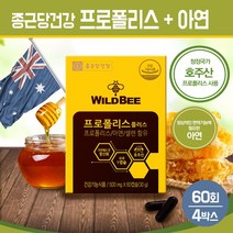종근당 와일드 프로폴리스 호주산 비프로폴리스 추출물 캡슐 플라보노이드 아연 셀렌 항산화 영양제 PROPOLIS 건강 기능식품, 2세트, 종근당 프로폴리스 플러스 60C X 2개