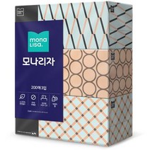 먼지없는 팝업 각티슈 모나리자 200매 3입 미니 콧물 곽 갑휴지 미용 코스트코