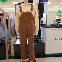 [에꼴리에] 20년 겨울 세일이 많은 주니어 여아용 가성비 좋은 유행 스타일의 멋스럽고 편안하며 코디가 쉽고 단정한 루즈핏 코듀로이 골덴 멜빵 바지