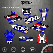 dsmtech yz125250 2019-2015 그래픽 데칼 스티커 야마하 yz250 yz125 2015 2016 2017 2018 2019 야마하 250125 yz, 15-19 yz125-250 8