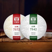 윈난성 대이 보이차 7572 7542차 생차 볶은차 조합 300g, 1개