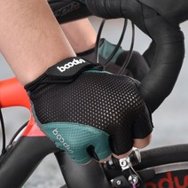 자전거 장갑 BOODUN 여름 남성 여성 반 손가락 탄성 통기성 MTB 사이클링 승마 두꺼운 4D 젤 패딩, XL, 파란색