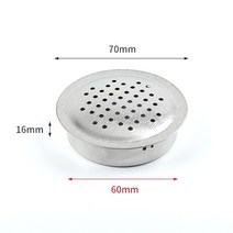 스파이럴덕트 파이프 배관 밸브 원형 에어 벤트 그릴 커버 6090mm 캐비닛 옷장 라운드 덕트 환기 구멍 플러그 플라이 네트 벽 천장 장식 커버, 60mm