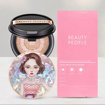 뷰티피플 절대 철벽녀 시즌 9 워터 프레쉬 커버 쿠션 파운데이션, 핑크 21호 본품+21호 리필