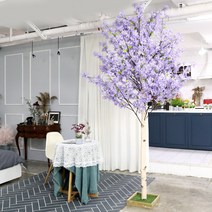 [(주)조아트] 인조나무 인테리어 조화 라일락나무 230cm 퍼플