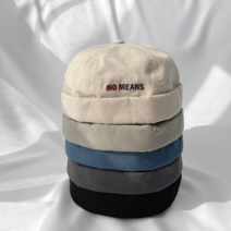 챙없는 모자 5컬러 댄디 와치캡 NO MEANS 레옹 면 린넨 숏 비니