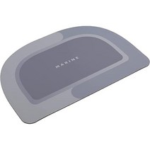 발 매트 러그 Desirable 4층 구조 규조토 목욕 항균 방취 방곰팡이 환세척 가능, 라이트 블루, 반원 70×45㎝