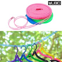 3m 여행용 5m 간편설치/ 매직빨래줄/ 빨래줄걸이/, 3미터 랜덤색상