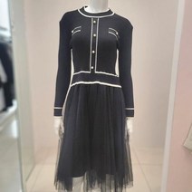 샤틴라인배색샤원피스S224K981