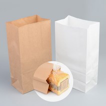 각대봉투 종이봉투 호두과자 붕어빵 꽈배기 크라프트, 색상/사이즈, 소 - 화이트