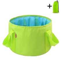 Golone 15L 접이식 발 세면대 휴대용 내구성 캠핑 물통 접이식 여행 여행용 세면대 운반 가방 포함, [01] green