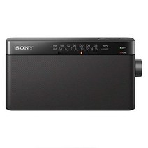 소니 ICF-306 휴대용 AM/FM 라디오 블랙