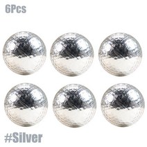 골프공 컬러 로스트볼 6Pcs 디아 42.7mm 금속 도금 컬러 골프 공 멋진 경기 오프닝 목표 최고의 선물 스포, 05 Silver