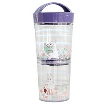 [바보사랑] 무민 꽃밭 2단 텀블러 도시락 480ml, 단품