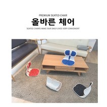 올바른 체어 바른자세 의자 체형 교정 커브 체어 허리 디스크 보호 보조 등받이의자, 그레이