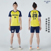 배구 유니폼 반팔 드라이핏 운동회 복세트 volleyball, A828옐로우