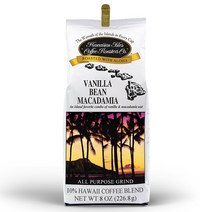 하와이안 아일스 코나 커피 바닐라 빈 마카다미아 홀빈 원두 226.8g x 4팩 하와이 Hawaiian Isles Vanilla