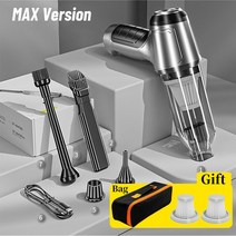 휴대용 미니 공기청정기 무선 차량용 자취방 95000Pa 3in 1 자동차 진공 청소기 120W 송풍 가능 가전 제품 가정 및 이중 사용, 6.Updated PRO2hapa bag