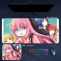 키보드온열패드 책상온열패드 온열데스크매트 데스크온열매트 애니메이션 Bocchi 바위! 마우스 패드 고투 라이우 니지카 쿠요 히 컴퓨터 노트북 게이머 게임 액세서리 데스크 매, 06_300x250x30mm