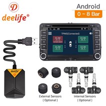 한국 타이어 교체 셀프 가성비 호환 deelife tpms android 타이어 압력, mu7j - 외부, 1개