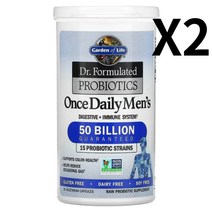 [2개] 가든오브라이프 유산균 Dr. Formulated 프로바이오틱 남성용 하루 한 알 500억 베지 캡슐 30정