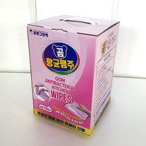 유한그린텍 고급두루말이 곰항균행주(106매입) 부직포 롤행주 펄프행주, 106매 2개 1박스