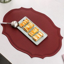블리스홈 방수 식탁 테이블 매트 2p, 레드와인