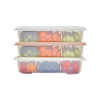 씨밀렉스 3칸 나눔 반찬통 보관용기 랜덤발송 1300ml x 3p, 2세트