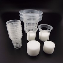 수경 화분 재배 스펀지 스타터 원예 부자재 키트 매쉬 포트 20x Soiless 심기 보육 그물 냄비 메쉬 수경 재, 08 NO32 Cup and Sponge