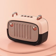 크리에이티브 레트로 BS32D 에어팟 스피커 캐릭터 서브우퍼 아웃도어 카세트 편리한 미니 테이블 스피커, 핑크