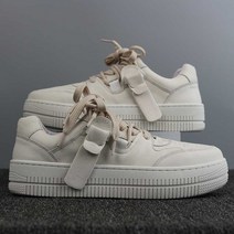 탕크 남성 명품 신발 연베이지 소가죽 캐주얼 스니커즈