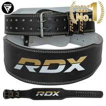 RDX 헬스 리프팅 벨트 웨이트 소가죽 트레이닝, XL (91-101cm)