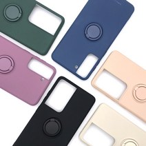 페블 갤럭시S23울트라 전용 S918 S23울트라 5G 깔끔한 무지 컬리 실리콘 링고리 홀더 젤리 휴대폰 케이스