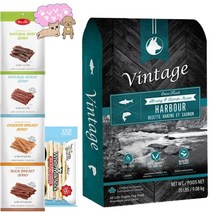 [냥냥멍멍이]빈티지 오븐프레쉬 변냄새 감소 저알러지 강아지 사료 2.27kg 싱가폴 육포 2개와 ANF 물소 밀크 스틱껌 추가 증정, 청어&연어