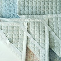 이불팩토리 시원한 인견 시어서커 누빔 모서리 고정밴드형 침대 패드, 2 데이지_그레이