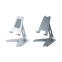 지바 태블릿 거치대 받침대 아이패드12.9 갤럭시탭S7+침대 핸드폰 스마트폰 거치대 4세대 자바라 책상 접이식, 실버, 실버