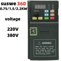 주파수변환기 VFD 인버터 0.75KW1.5KW2.2KW 주파수 1P 220V 출력 변환기 가변 드라이브 su℉, 01 SUSWE360_02 380V_02 1.5KW