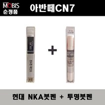 순정품 현대모비스 올뉴 아반떼CN7 NKA 팬텀블랙 붓펜 + 투명붓펜 자동차 도색 차량용 카페인트, NKA붓펜+투명붓펜(모비스)
