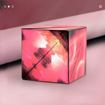 3D 변경 가능한 마그네틱 매직 큐브 키즈 퍼즐 장난감 성인 불안 피날레 인피니티 기하학적 수직 볼륨 블록, 08 MC-08