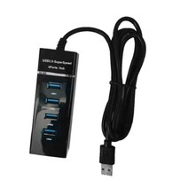 AU42 -USB 3.0 허브 4 포트 어댑터 데이터 익스텐더 노트북 도킹 스테이션 다기능 원 풀, 하나, 01 black
