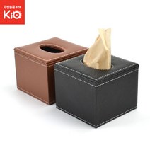 가죽냅킨통 냅킨함 케이스 티슈케이스 휴지함 티슈함, 가죽냅킨통(브라운)