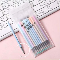 Candy Color Office School Supplies Signature Rods Press The Gel Pen Refill Black Ink Writing Replace, 01 multicolor