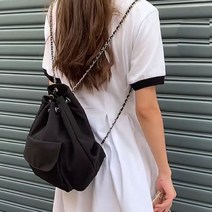 b167 나일론 네오백팩 실버체인 복조리 가벼운가방