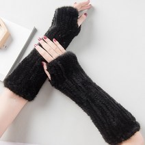 겨울 팔토시 밍크 렉스 모피 손 토시 핸드 암 워머 퍼 밴드 장갑 Binyato 가을과 따뜻한 팔 커버 슬리브 팔찌여성용 따뜻한 34 소매