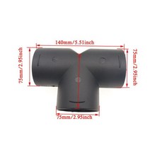 무시동히터 부품 거치대 차량용 소음기 배기관 베바스토 에버스패커 디젤 주차 히터용 에어 벤트 덕트 T L, 02 T 75mm  A