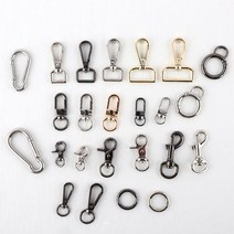 데코와바 열쇠고리 가방 부자재 키링만들기, 일반2cm블랙