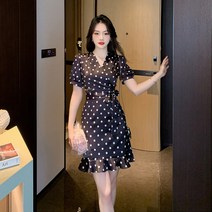 돌잔치엄마원피스 베이비돌원피스 여름 새틴 도트 드레스