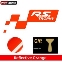 자동차 앞 범퍼 블레이드 스티커 레이싱 RS 트로피 그래픽 바디 비닐 데칼 르노 스포츠 메간 클리오 컵 산, 14 Reflective orange