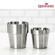 퀸센스 스텐304 이중 물컵 대 300ML